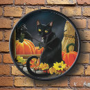 Recherche de samhain horloges Chat noir