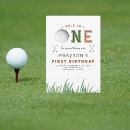 Search for golf 1st birthday invitations Cute