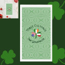 Recherche de drapeau irlandais serviettes Shamrock