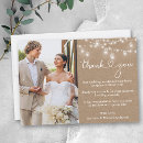 Search for kraft wedding thank you cards Rustic kraft paper