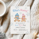 Search for gingerbread gender reveal invitations He or she