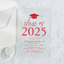 Recherche de red graduation invitations Lycée