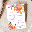 Search for bright flower baby shower invitations Flowers