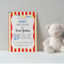 Search for carnival baby shower invitations Big top