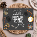 Search for escape room birthday invitations Team building