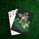 Search for lucky leprechaun playing cards Green