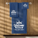 Search for navy bath towels Welcome aboard
