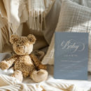 Recherche de de de calligraphie baby shower invitations Bleu poussiéreux