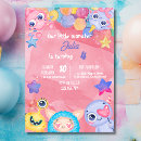 Recherche de monstre invitations Aquarelle
