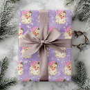 Search for vintage pink santa wrapping paper Retro