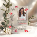 Search for red lips invitations Kiss the miss goodbye