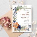 Search for blue and orange birthday invitations Elegant