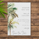 Search for palm tree wedding save the dates Botanical