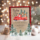 Search for flannel baby shower invitations Pine trees