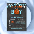 Search for basketball baby shower invitations Blue