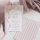 Search for ribbon bridal shower invitations Pink bow