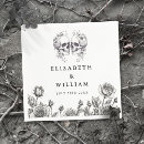 Search for skull wedding napkins Black and white