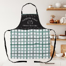 Search for black and green aprons Rustic