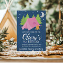 Search for girls glamping invitations Pink tent
