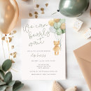 Search for green teddy bear invitations Watercolor