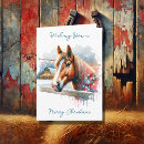 Search for horse farm christmas cards Watercolor
