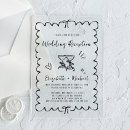 Search for whimsical square wedding invitations Hand drawn