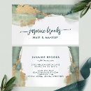 Search for gold and sage business cards Hair stylist