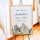 Search for cactus baby shower signs Bohemian