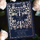 Recherche de rose gold mariage invitations Élégant