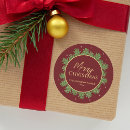 Search for merry christmas wreath stickers Business