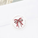 Search for red bow return address labels Modern