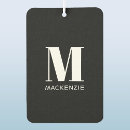 Search for initial car air fresheners Typography