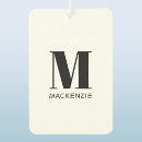 Search for initial car air fresheners Typography