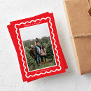 Search for scalloped cards Red and white