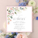 Search for love is sweet bridal shower invitations Watercolor floral