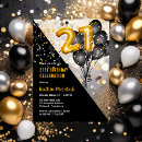 Recherche de gold 21st birthday invitations 21 ans