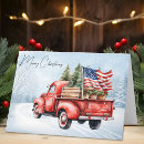 Recherche de vintage red truck christmas cards Ferme
