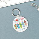 Search for flip rounded keychains Watercolor