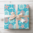 Recherche de seashell wrapping paper Tropical