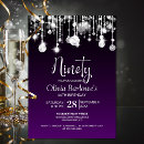 Search for purple 90th birthday invitations Sparkle