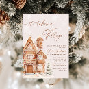 Search for it takes a village baby shower invitations Watercolor