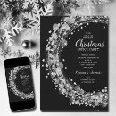 Search for black and silver christmas invitations Elegant