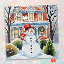 Recherche de bonhommes de neige puzzles Vacances