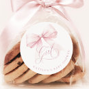 Search for modern chic baby shower stickers Script calligraphy