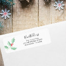 Search for holly berry return address labels Greenery