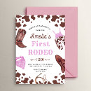 Recherche de western birthday invitations Impression de vache