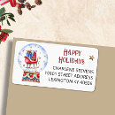 Search for snow globe return address labels Cute