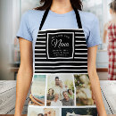 Search for family aprons Black and white