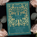 Search for teal and gold invitations Flowers