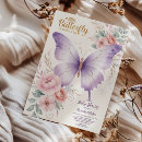 Search for purple and gold butterfly baby shower invitations Floral